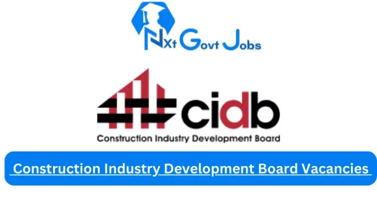 1x New Construction Industry Development Board Vacancies 2024 @www.cidb.org.za Careers Portal