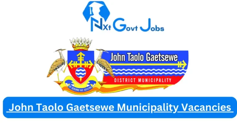 1x New John Taolo Gaetsewe Municipality Vacancies 2024 @www.taologaetsewe.gov.za Careers Portal