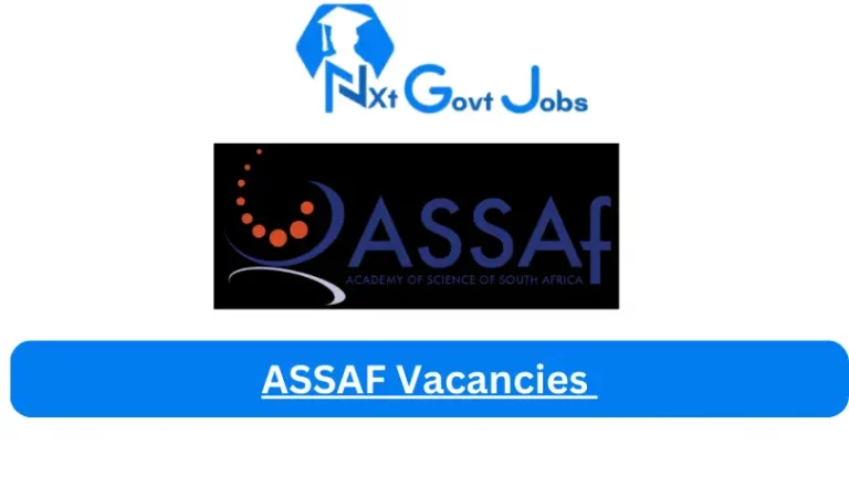 1x New ASSAF Vacancies 2024 @www.assaf.org.za Careers Portal