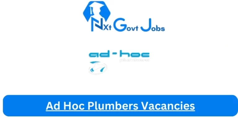 New Ad Hoc Plumbers Vacancies 2024 @adhoc.co.za Career Portal