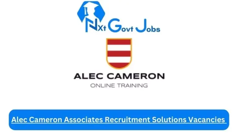 New X1 Alec Cameron Associates Recruitment Solutions Vacancies 2024 | Apply Now @www.aleccameron.com for Cleaner, Supervisor Jobs