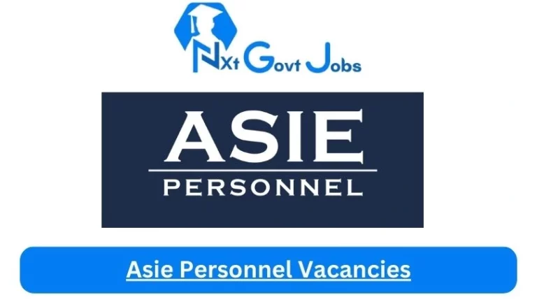 1X New Asie Personnel Vacancies 2024 @www.asie.co.za Career Portal