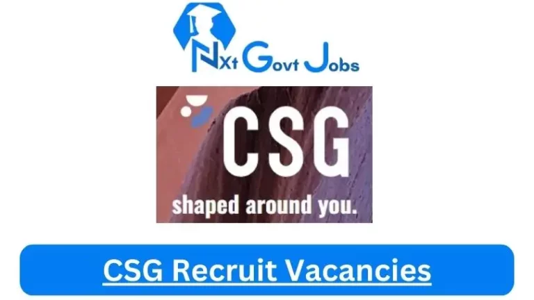 New CSG Recruit Vacancies 2024 | Apply Now @csgrecruit.co.za for Supervisor, Assistant Jobs