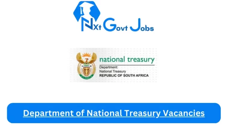 1x New Department of National Treasury Vacancies 2024 Apply @www.treasury.gov.za Career Portal