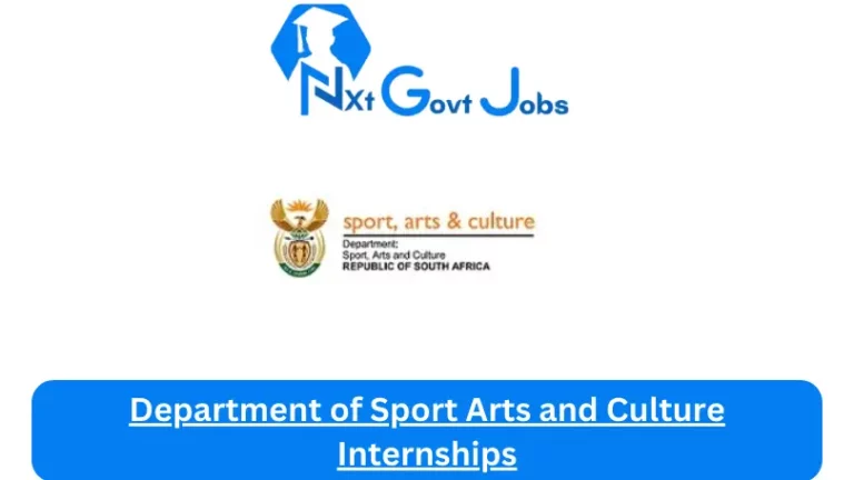 Department of Sport Arts and Culture Internships 2023 Active Internship Program
