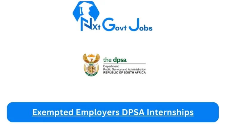 Exempted Employers DPSA Internship Programme 2023 Active Internship Program