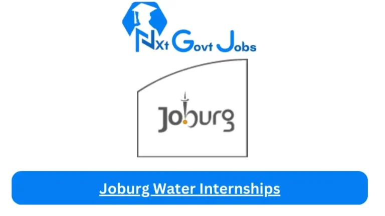 Joburg Water Internship 2023 Active Internship Program