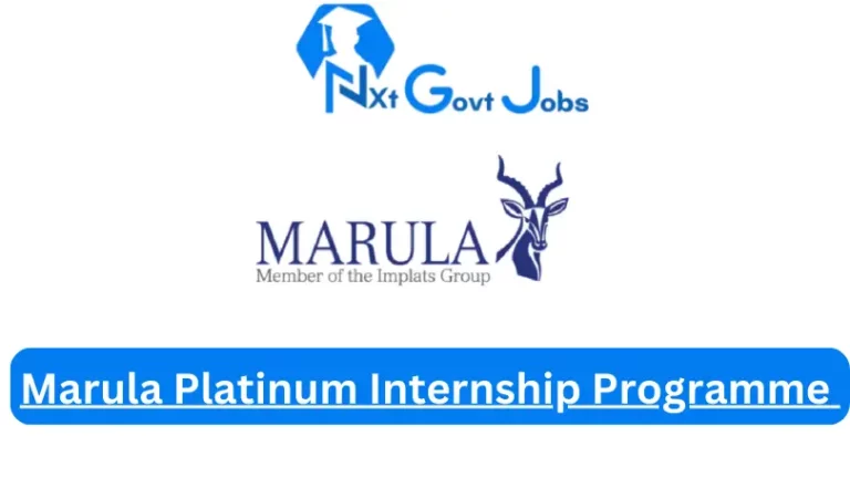 Marula Platinum Internship Programme 2023 Active Internship Program
