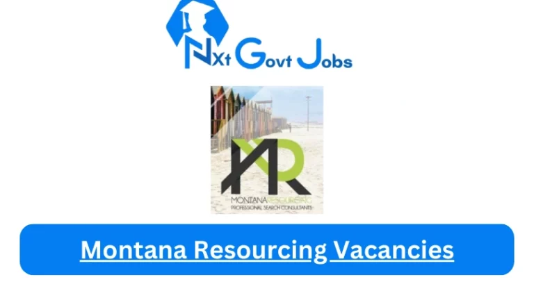 New Montana Resourcing Vacancies 2024 @www.montanaresourcing.co.za Career Portal