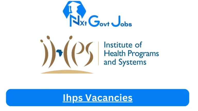 2x New Ihps Vacancies 2024 @ihps-sa.org Career Portal