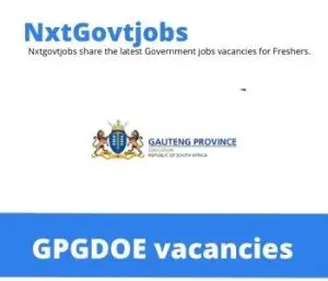 Gauteng Department Of Education Teaching Vacancies 2024 Apply Online @professionaljobcentre.gpg.gov.za