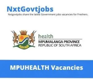 Mpumalanga Department Of Health Nursing Vacancies 2024 Apply Online @mpuhealth.gov.za