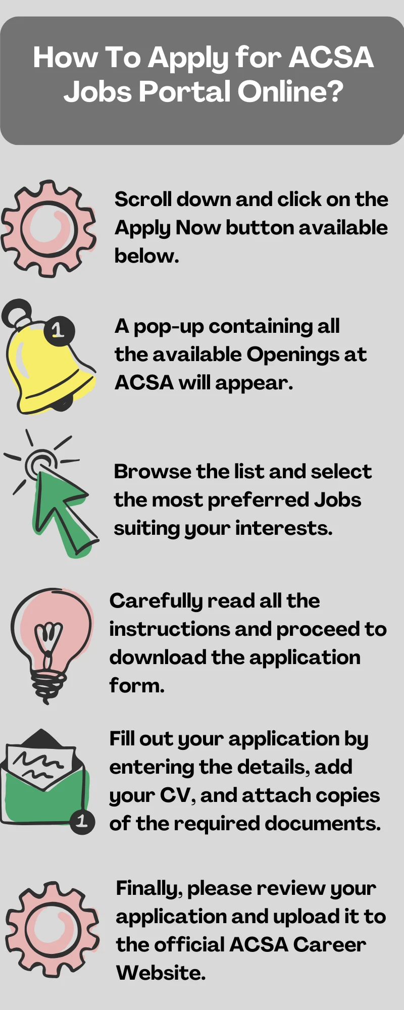 How To Apply for ACSA Jobs Portal Online?