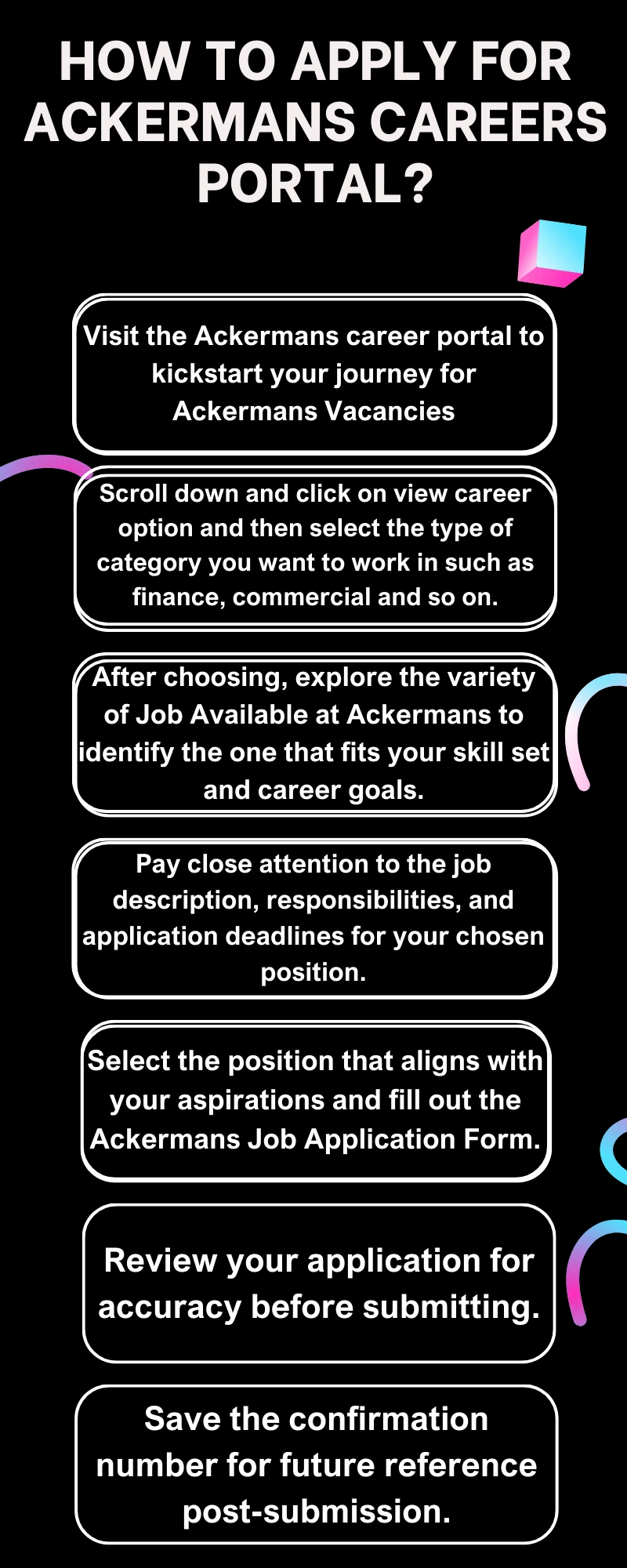 How To Apply for Ackermans Careers Portal?