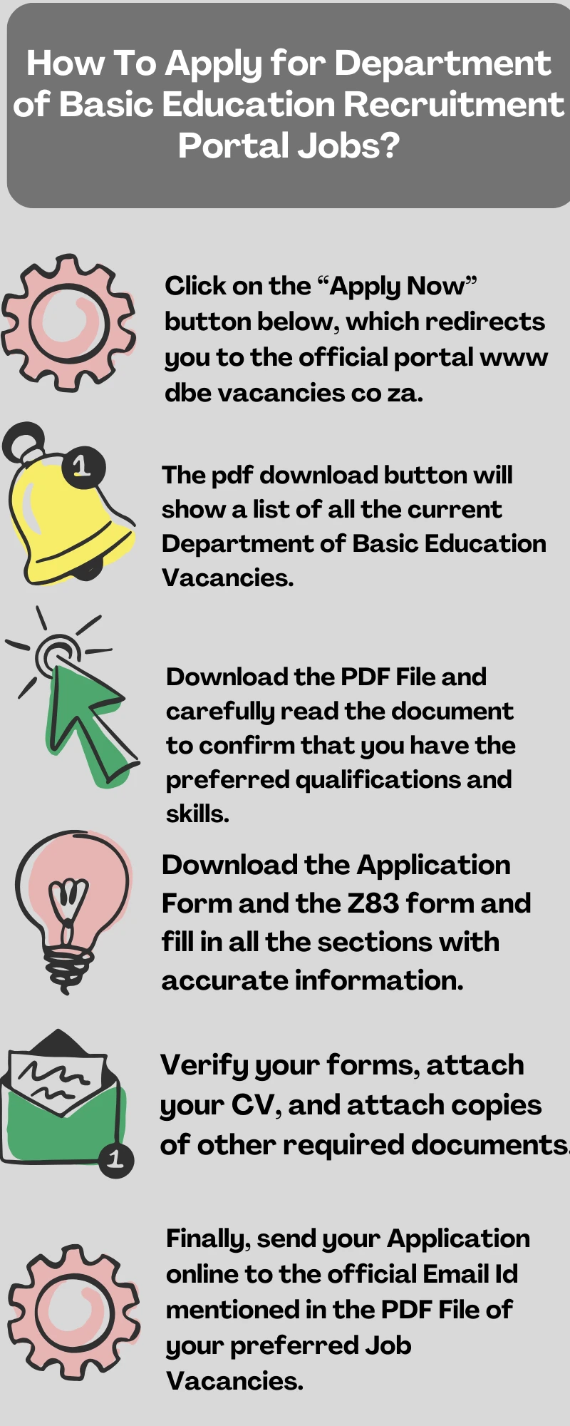 How To Apply for Department of Basic Education Recruitment Portal Jobs?