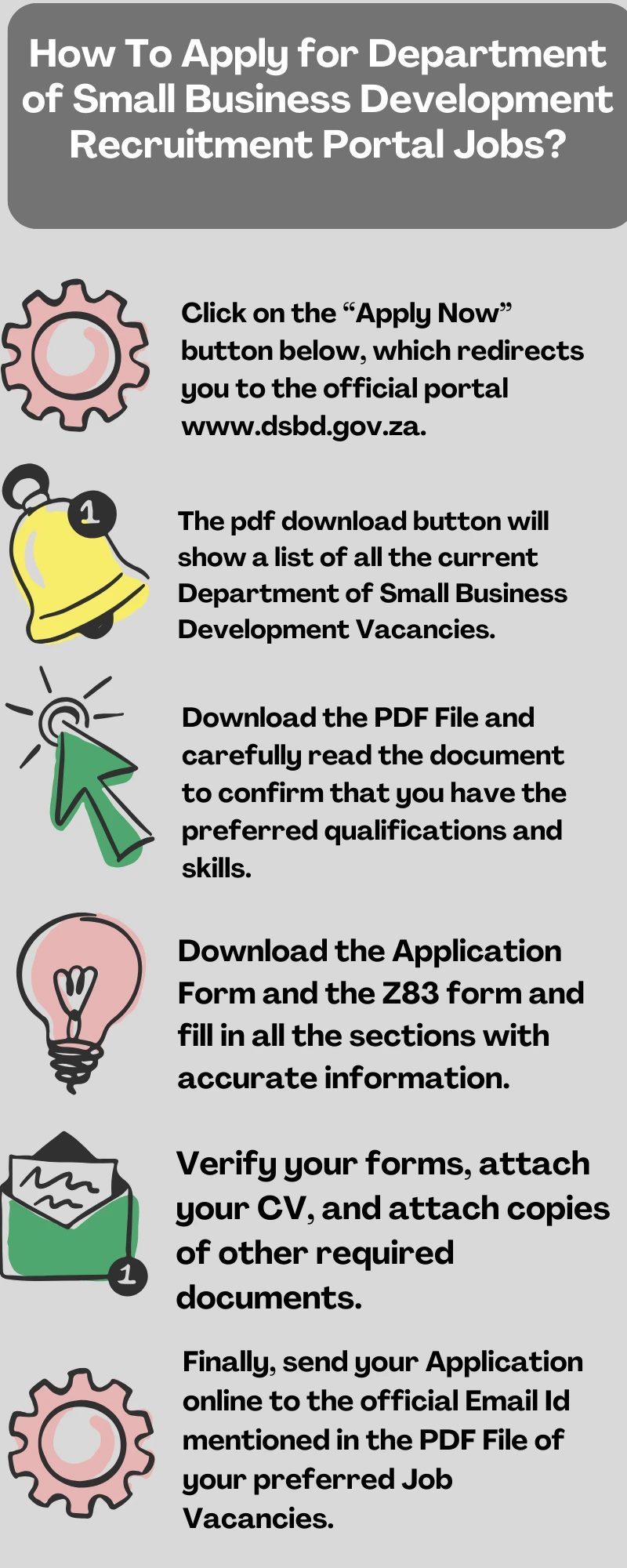 How To Apply for Department of Small Business Development Recruitment Portal Jobs?
