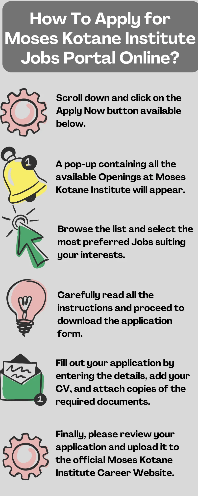 How To Apply for Moses Kotane Institute Jobs Portal Online?