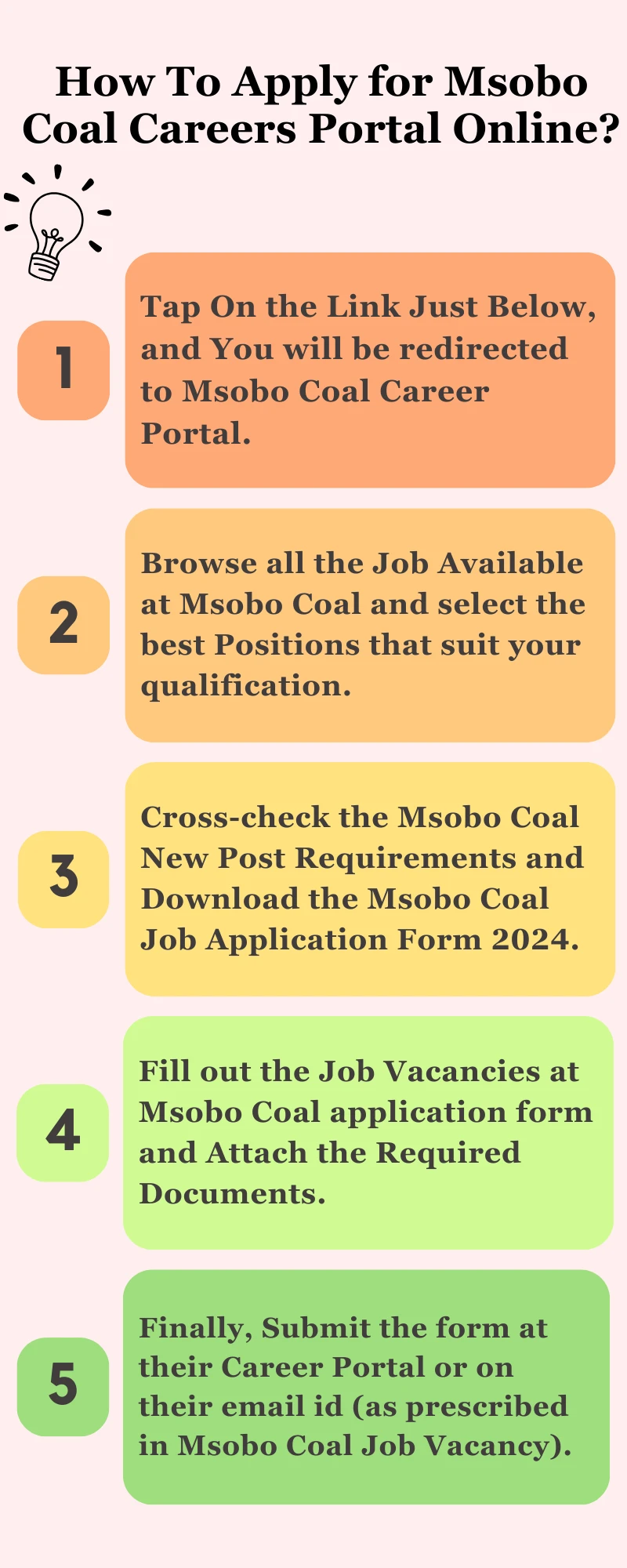 How To Apply for Msobo Coal Careers Portal Online?