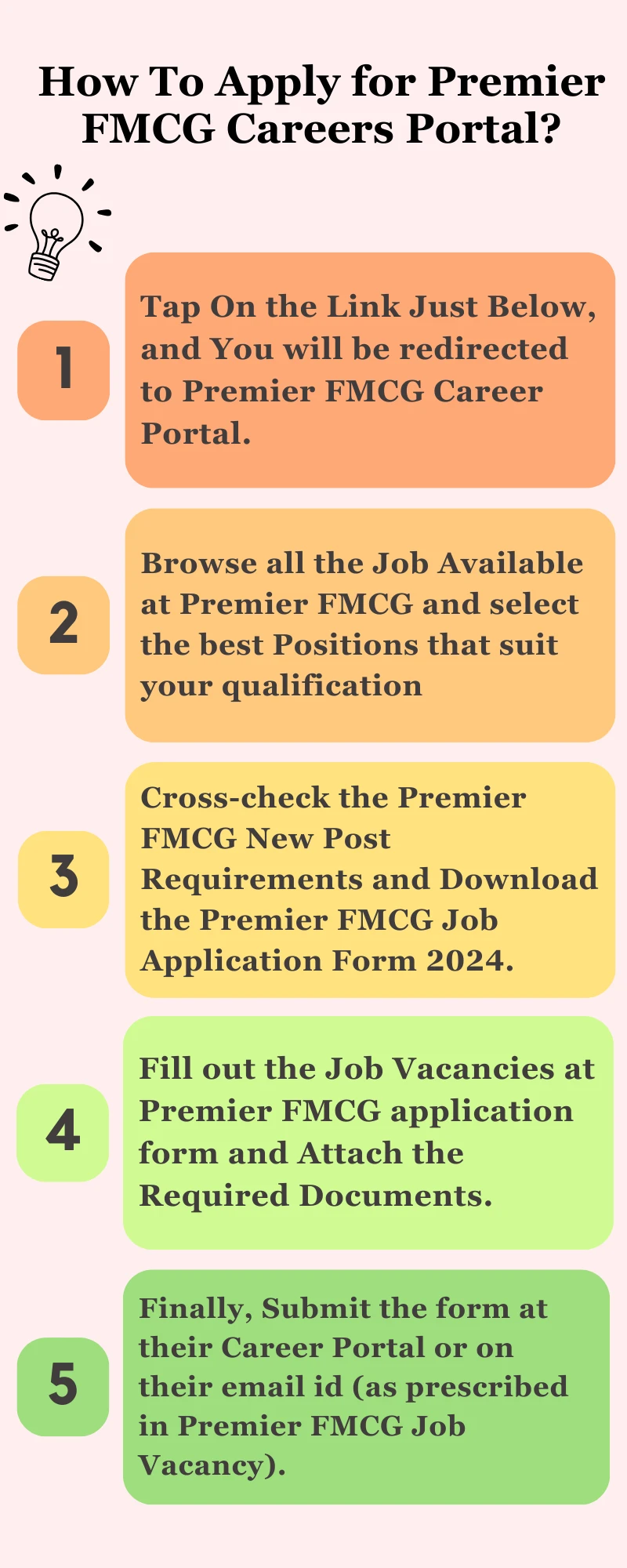 How To Apply for Premier FMCG Careers Portal