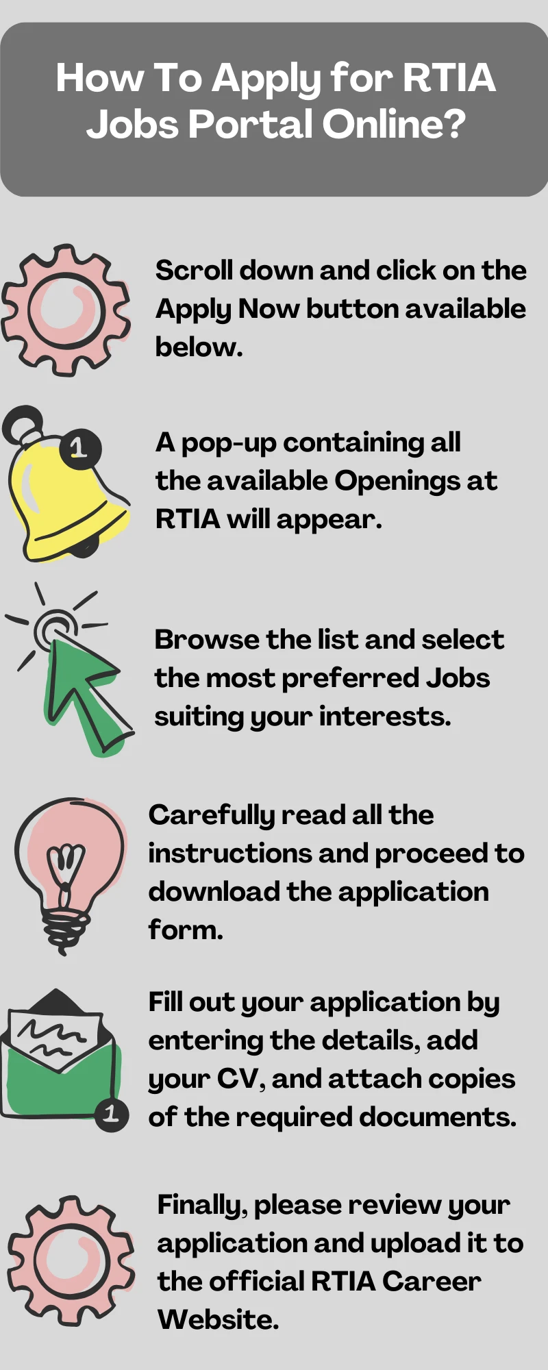 How To Apply for RTIA Jobs Portal Online?