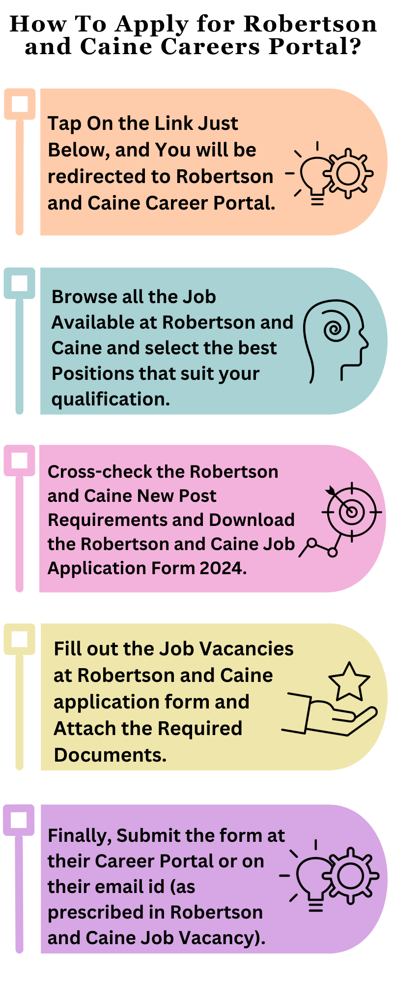 How To Apply for Robertson and Caine Careers Portal?