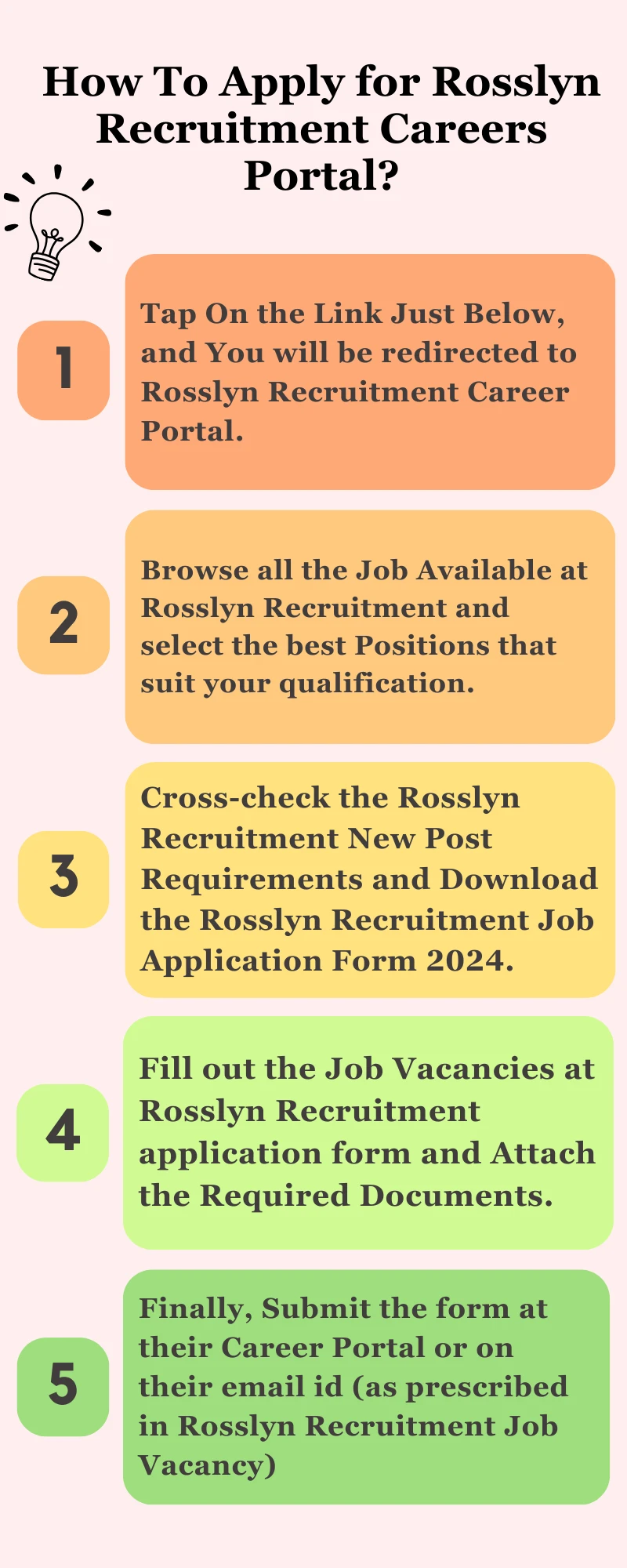 How To Apply for Rosslyn Recruitment Careers Portal?