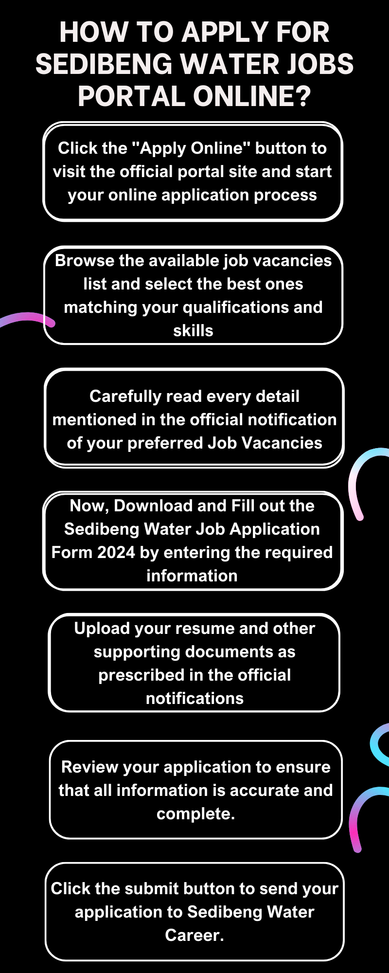 How To Apply for Sedibeng Water Jobs Portal Online?