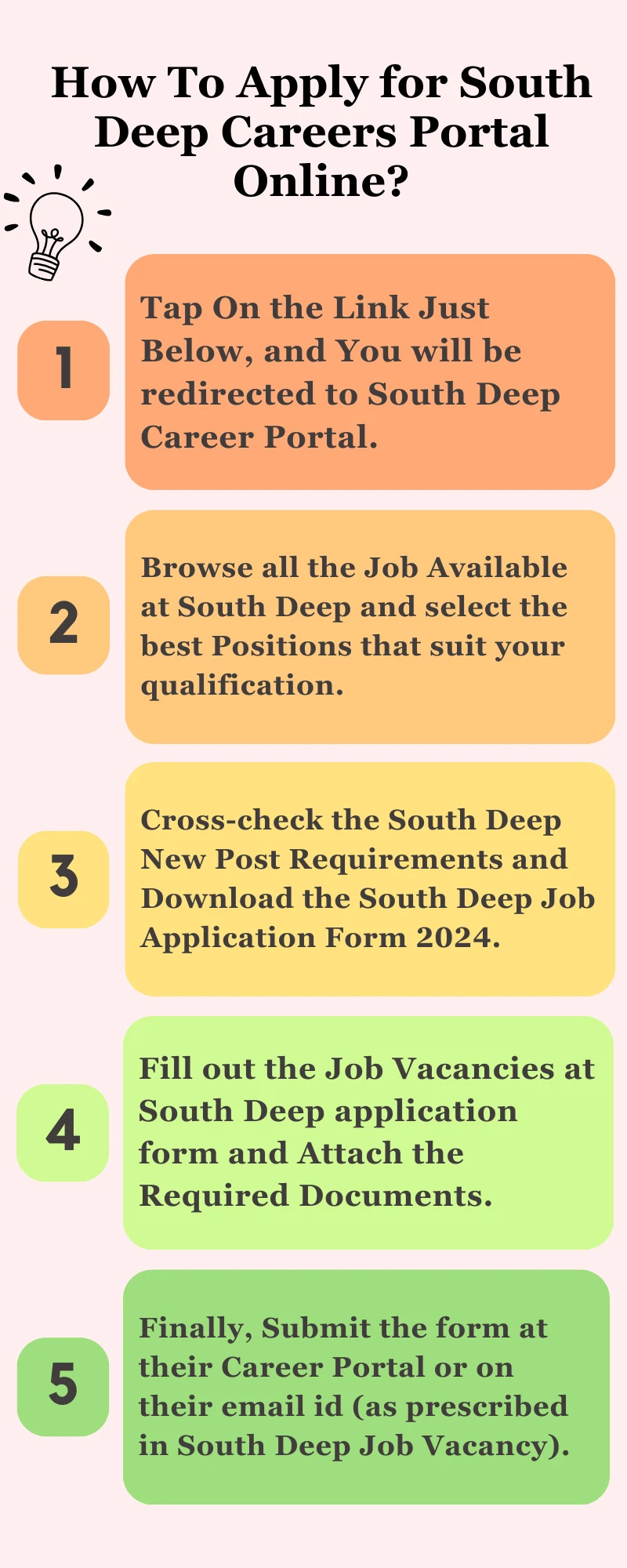 How To Apply for South Deep Careers Portal Online?