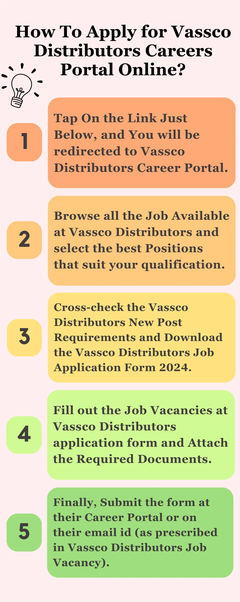 How To Apply for Vassco Distributors Careers Portal Online? 