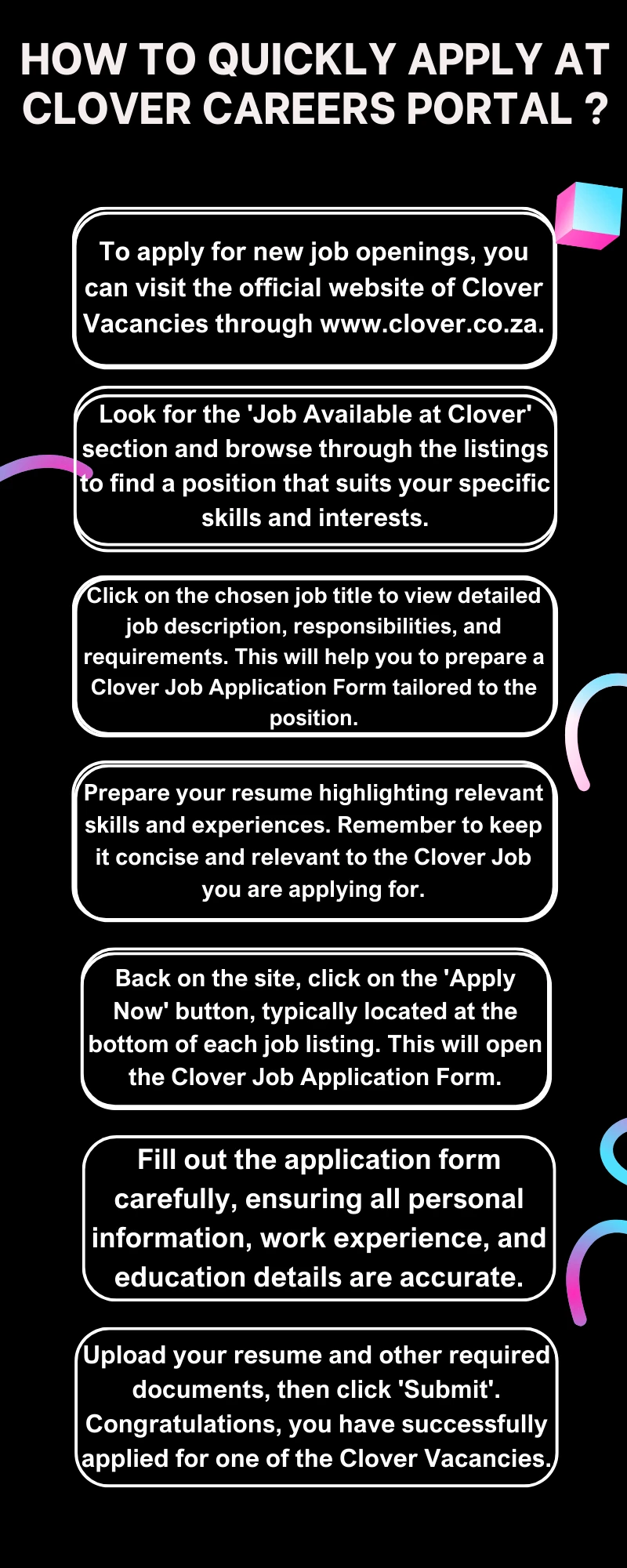 How To Quickly Apply at Clover Careers Portal ?