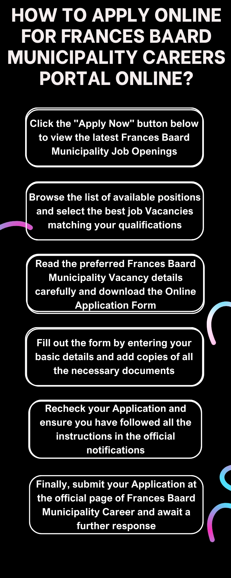 How to Apply online for Frances Baard Municipality Careers Portal Online? 